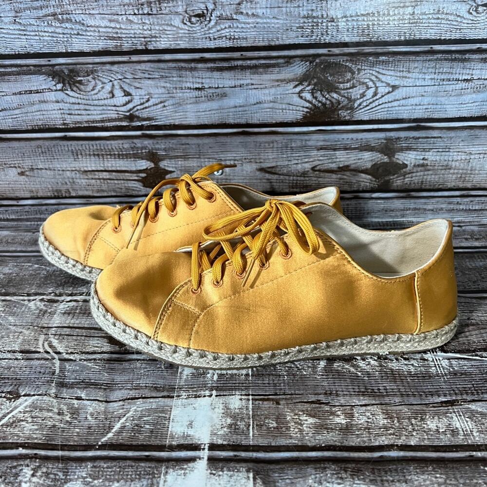 Toms Gold Espadrilles Size 8
